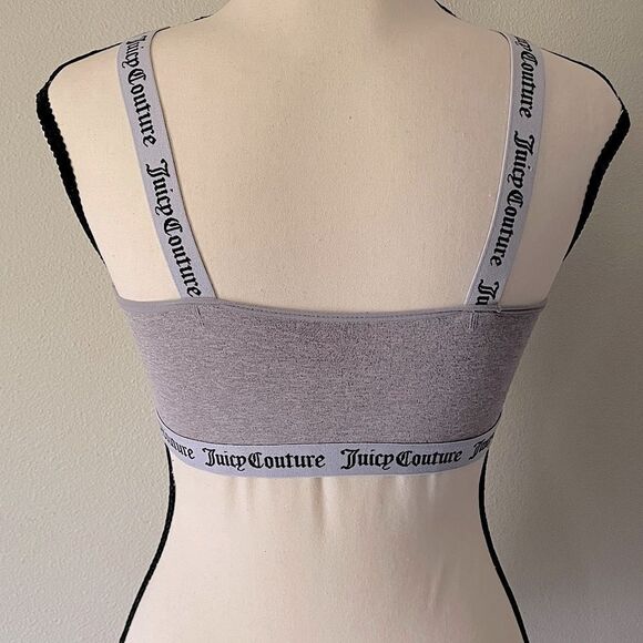Juicy Couture Gray and White Cut-Out Sports Bra. Fits a Medium to Large. - Picture 4 of 4